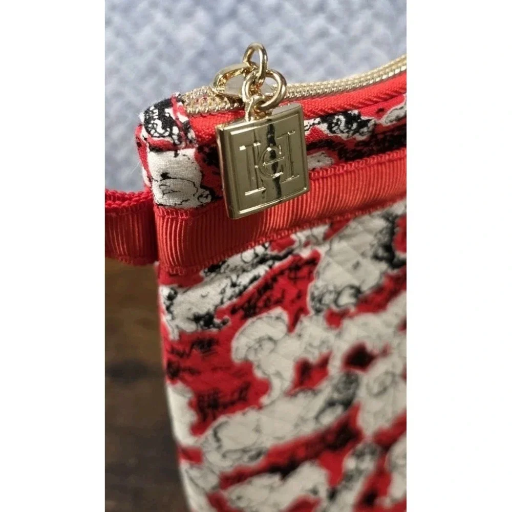 2 Carolina Herrera X Neiman Marcus Poodle Puppy Travel Bag iPad Case Makeup Case